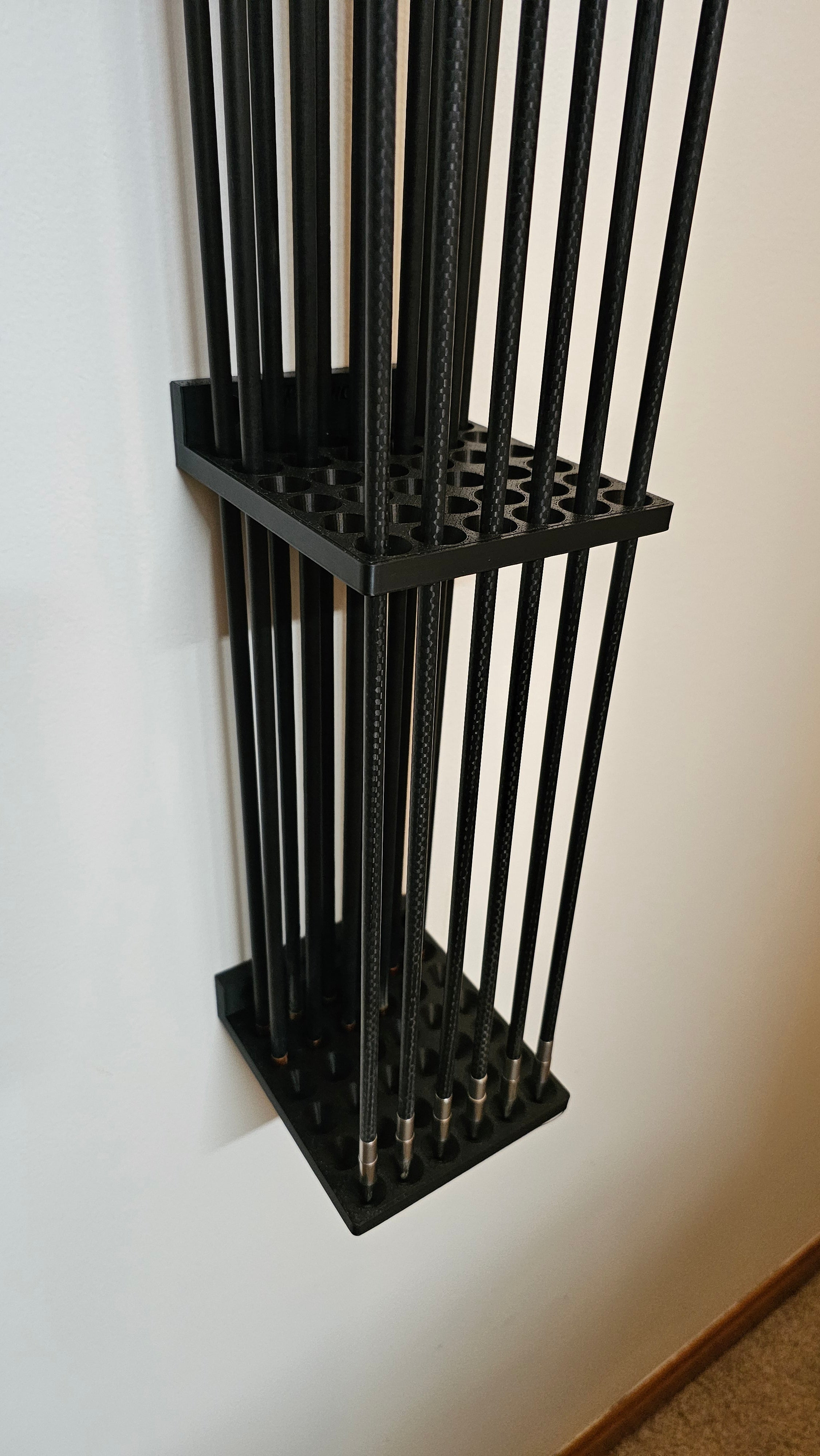 Wall Arrow Holder – 36 Capacity, Includes Mounting Hardware, 3D Printed in USA